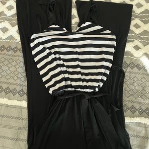 Womens Cynthia Rowley Black and White Jumpsuit